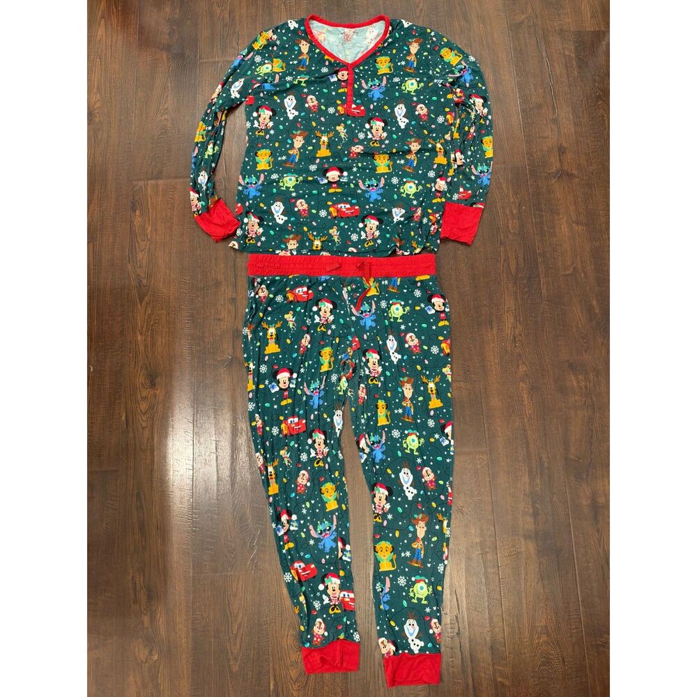Little Sleepies Disney Women's Christmas Pajamas Large Mickey Toy Story Pixar